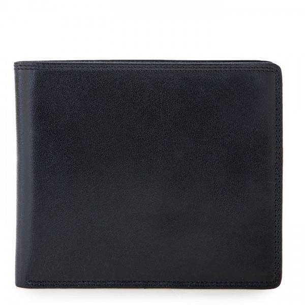 Mywalit Portafoglio da uomo grande con lente e protezione RFID Nero-Blu Promozione Limitata