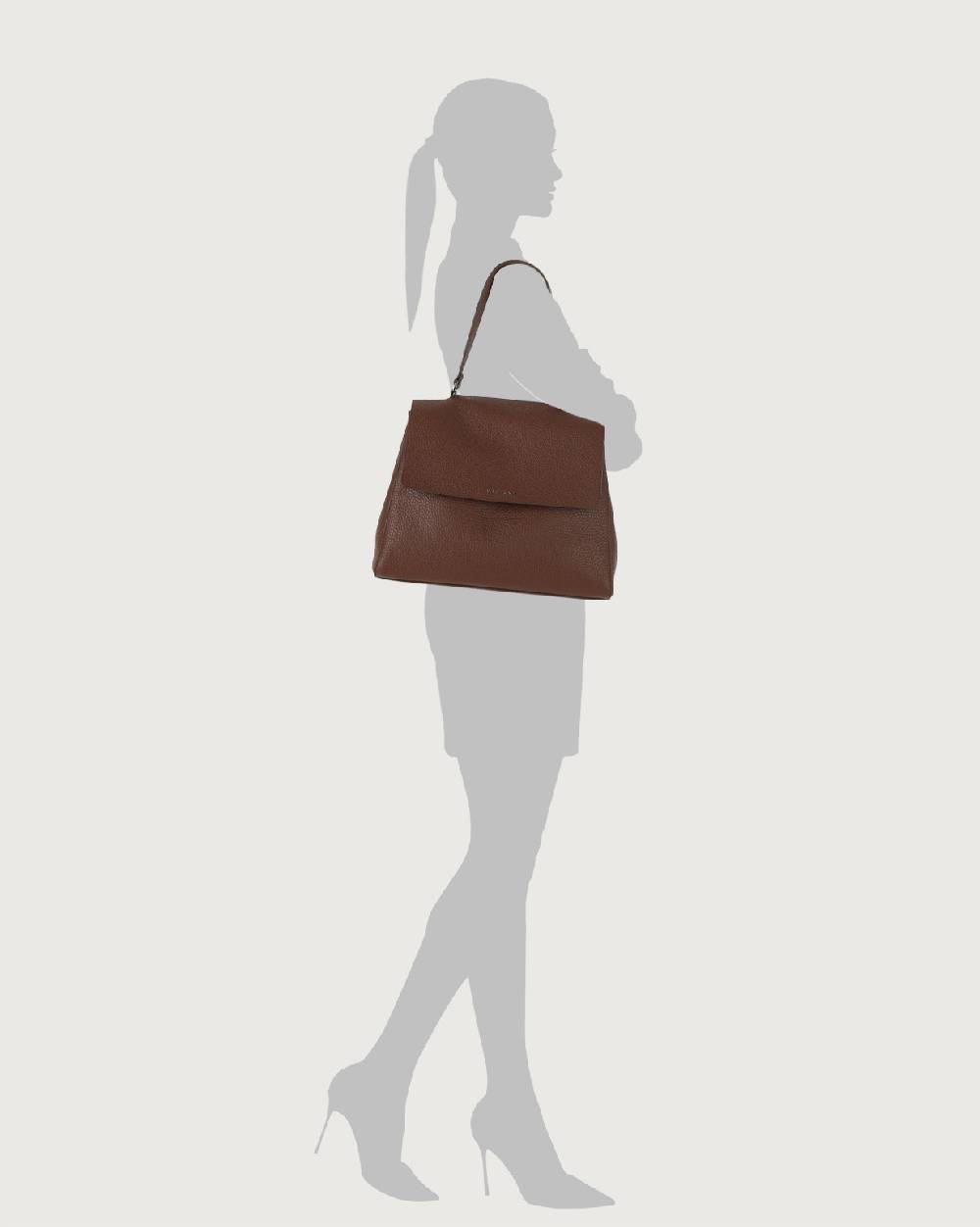 Orciani Borsa a spalla grande Sveva Soft in pelle con tracolla Fino Al -60%