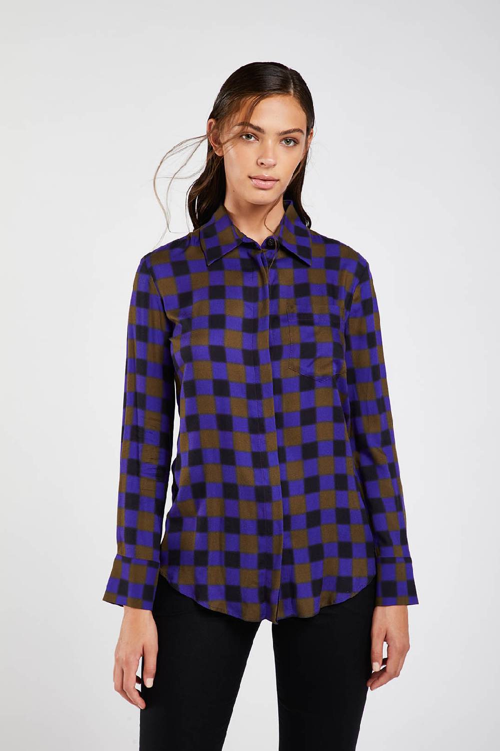 Piazza Sempione Camicia con stampa sfumata damier Novità