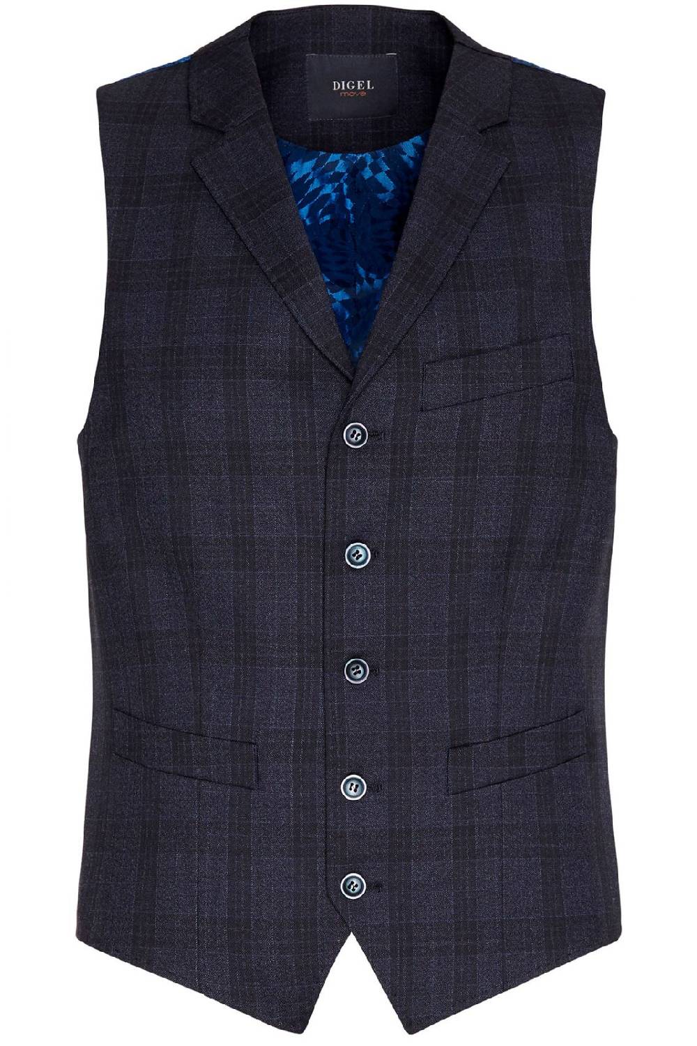 Digel Gilet panciotto moda digel blu a quadri fantasia principe di galles I Più Venduti