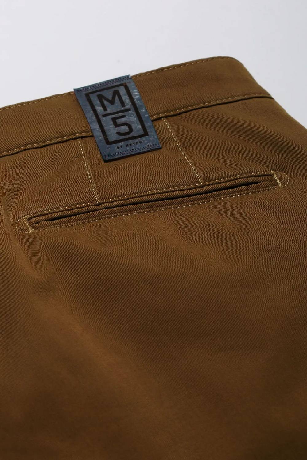 Meyer Pantalone regular fit caramello cotone bio stretch m5 by meyer Sconto