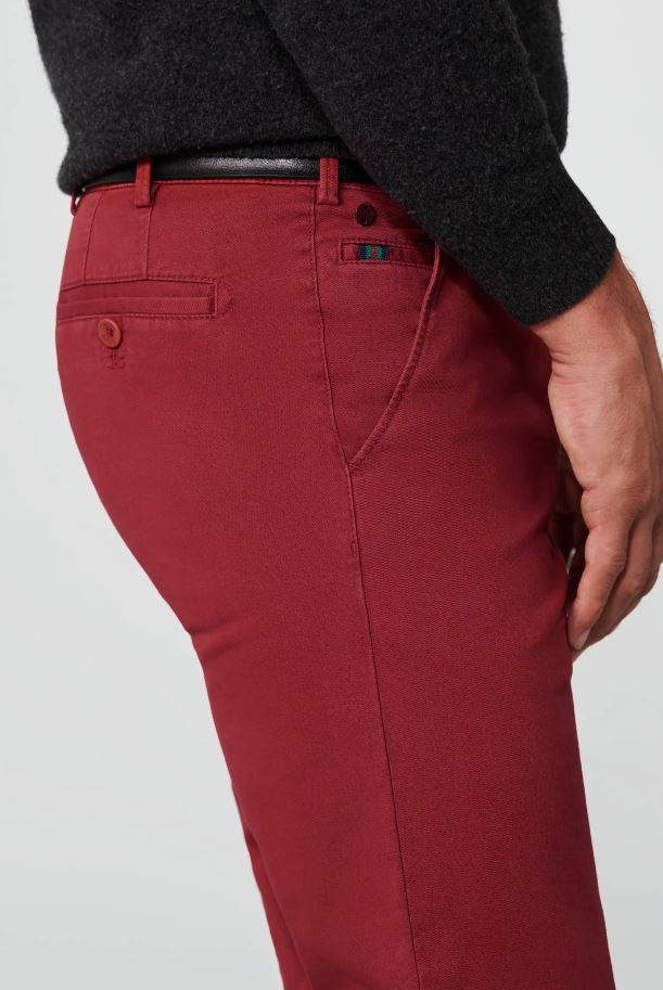 Meyer Pantalone rosso meyer in cotone stretch drop quattro comfort fit Online