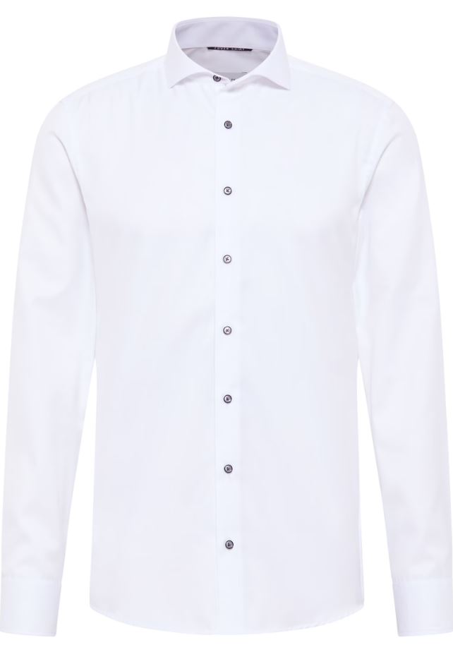 Eterna Camicia eterna slim fit bianca in cotone cover Presa