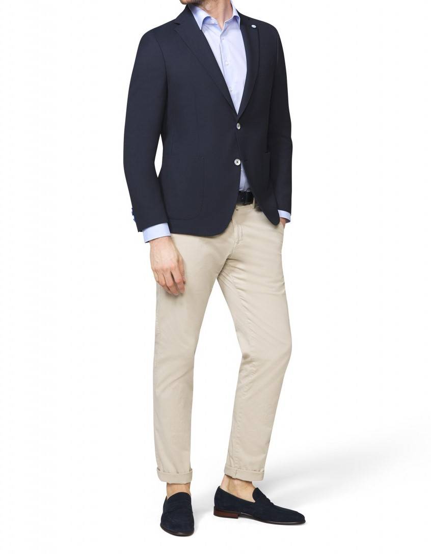 Digel Giacca blazer blu digel sfoderato drop quattro corto 2025