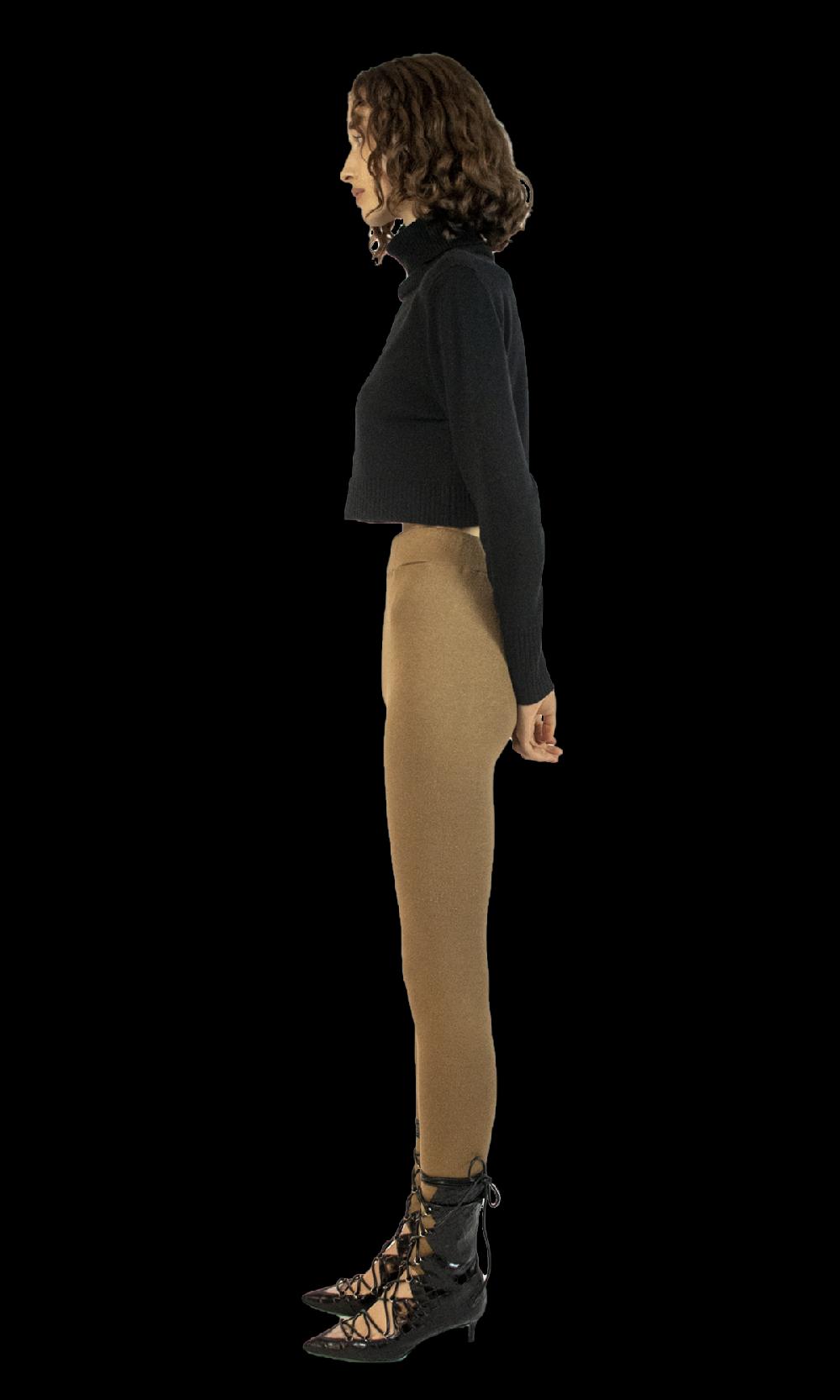 Sara Battaglia Camel Leggings Prezzo Ridotto