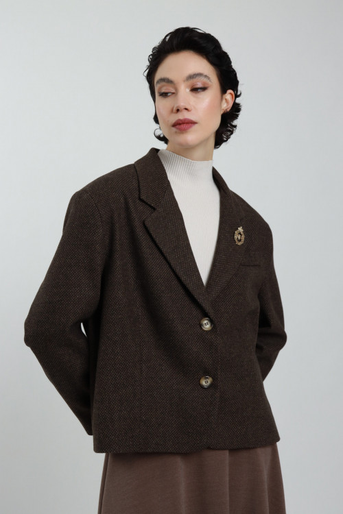 Susy Mix Blazer Over con Spilla Negozi Online