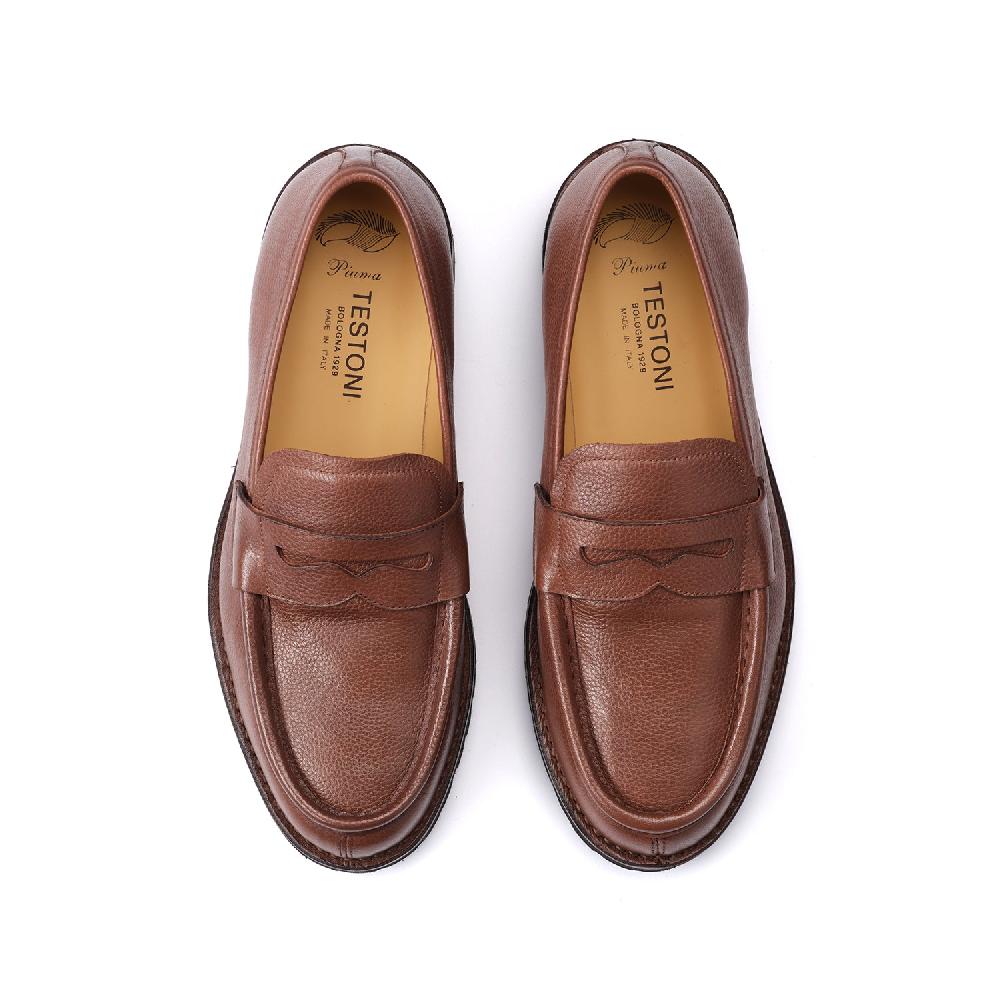 A.Testoni COURMAYEUR LOAFER GRAINED CALF Sconto
