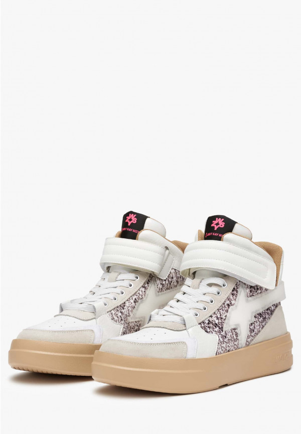 W6yz Sneakers alla caviglia in pelle e suede Bianco -Q-UNI Online